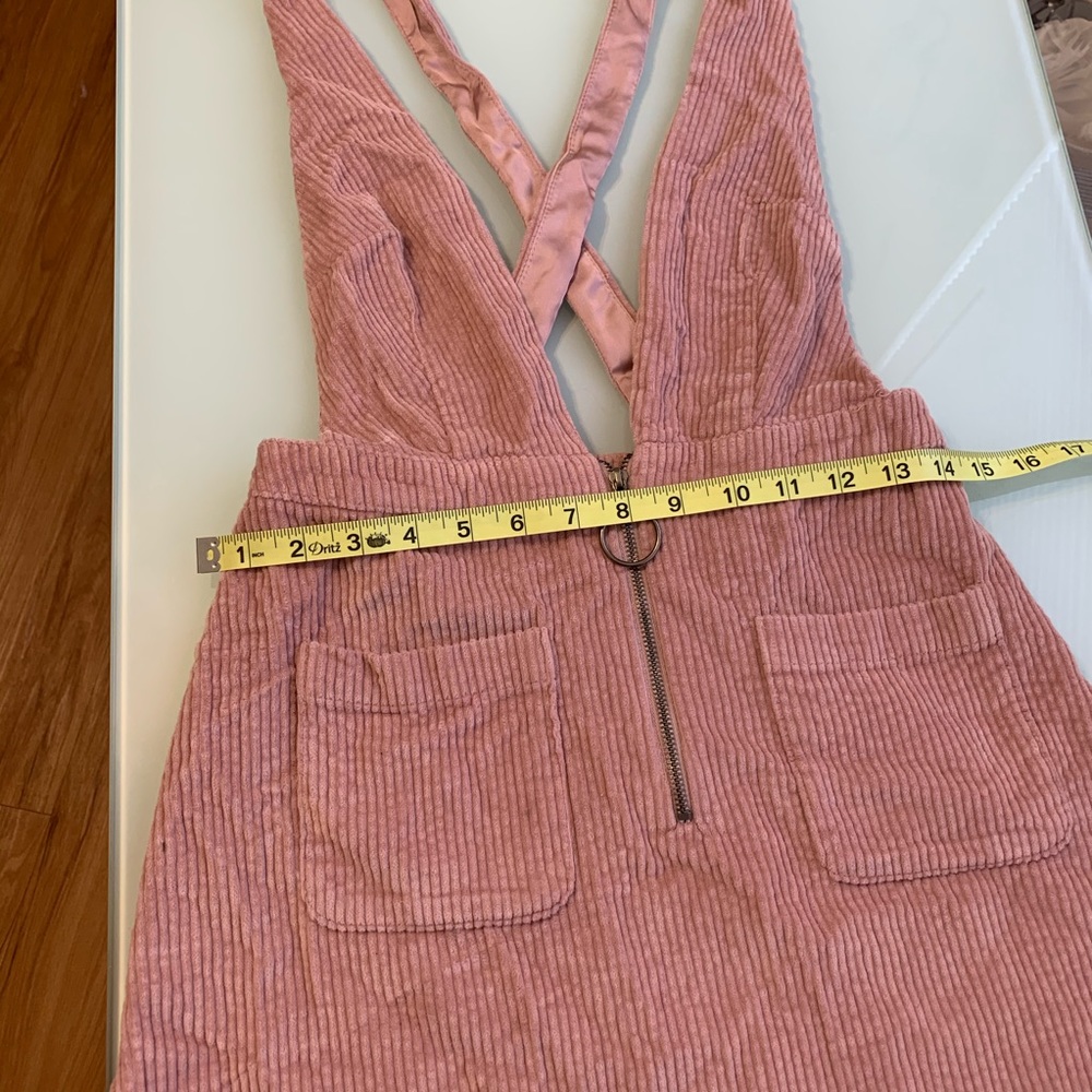 Velvet mauve Skirt overalls - Picture 4 of 5